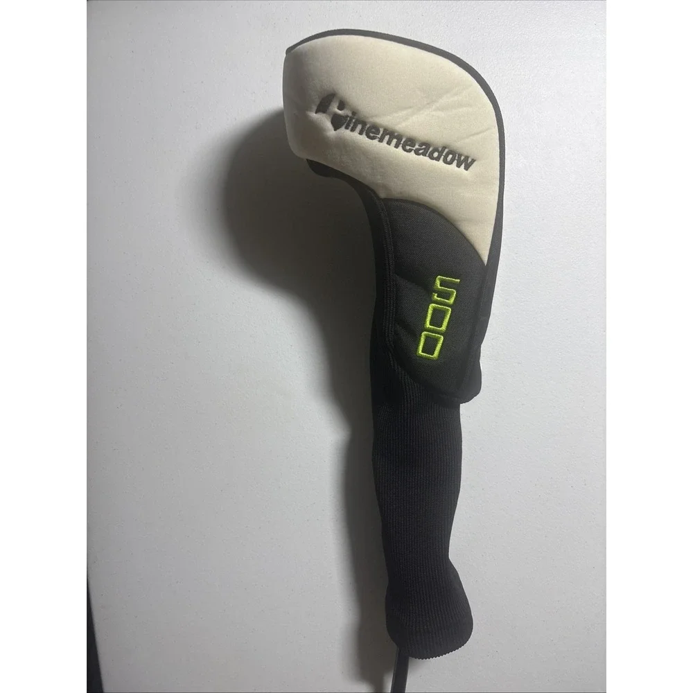 New PGX Pinemeadow 500 Driver Wood Headcover Golf Black White Green Stitching